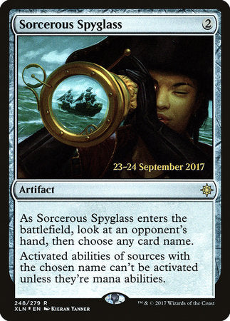 Sorcerous Spyglass [Ixalan Promos] | Enigma On Main