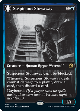 Suspicious Stowaway // Seafaring Werewolf [Innistrad: Double Feature] | Enigma On Main