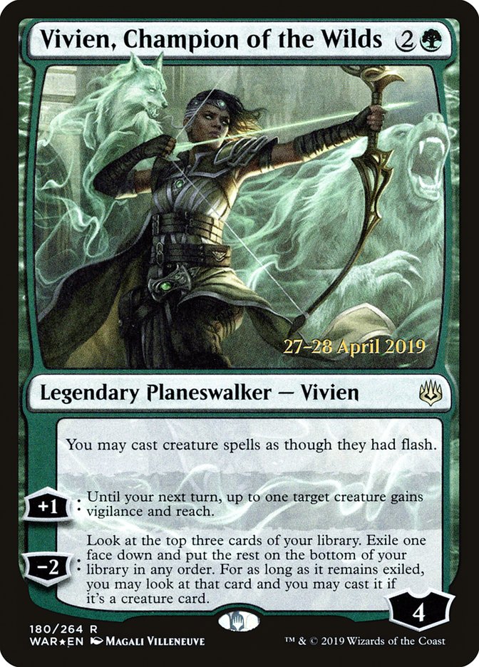 Vivien, Champion of the Wilds  [War of the Spark Prerelease Promos] | Enigma On Main