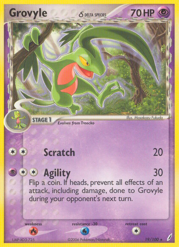 Grovyle(19/100) (Delta Species) [EX: Crystal Guardians] | Enigma On Main