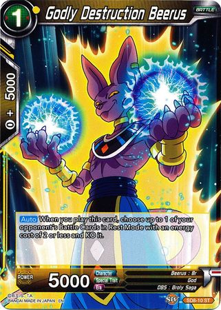 Godly Destruction Beerus (Starter Deck - Rising Broly) [SD8-10] | Enigma On Main