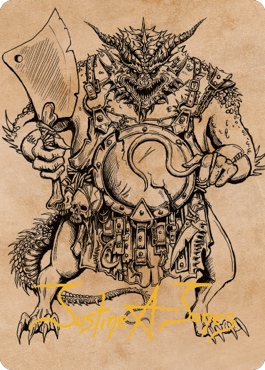 Thrakkus the Butcher Art Card (Gold-Stamped Signature) [Commander Legends: Battle for Baldur's Gate Art Series] | Enigma On Main