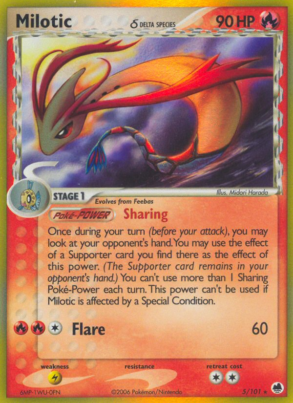 Milotic (5/101) (Delta Species) [EX: Dragon Frontiers] | Enigma On Main