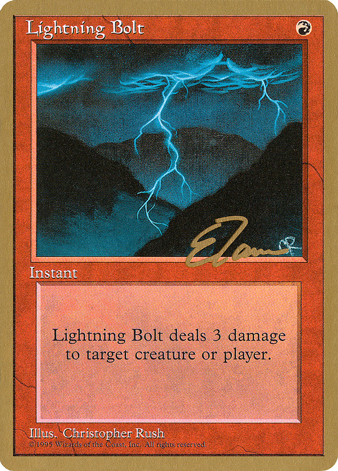 Lightning Bolt (Eric Tam) [Pro Tour Collector Set] | Enigma On Main