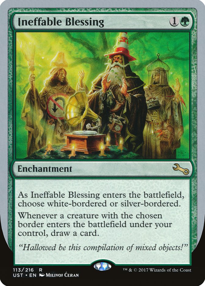 Ineffable Blessing ("choose white-bordered or silver-bordered") [Unstable] | Enigma On Main