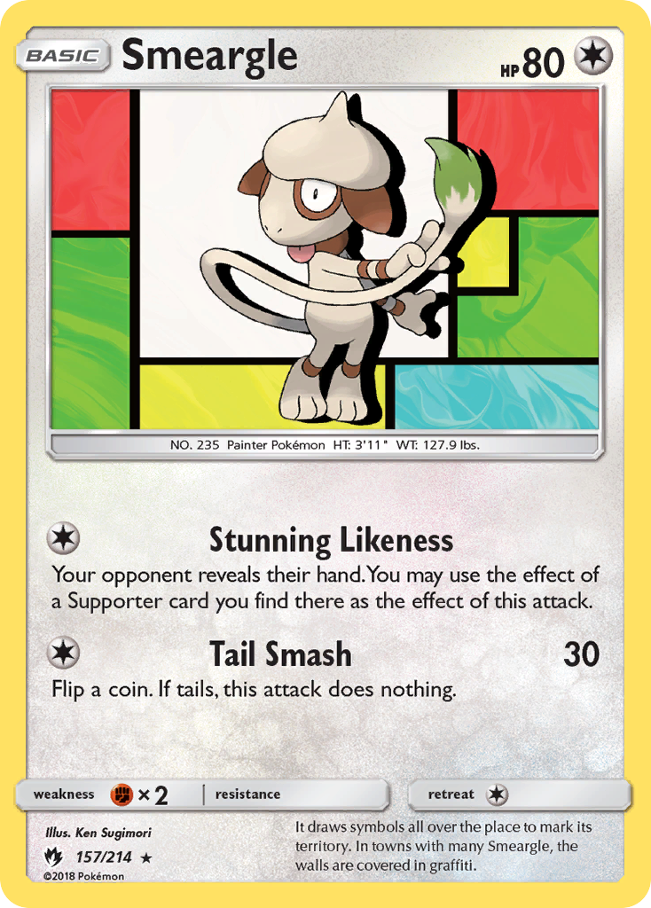 Smeargle (157/214) [Sun & Moon: Lost Thunder] | Enigma On Main