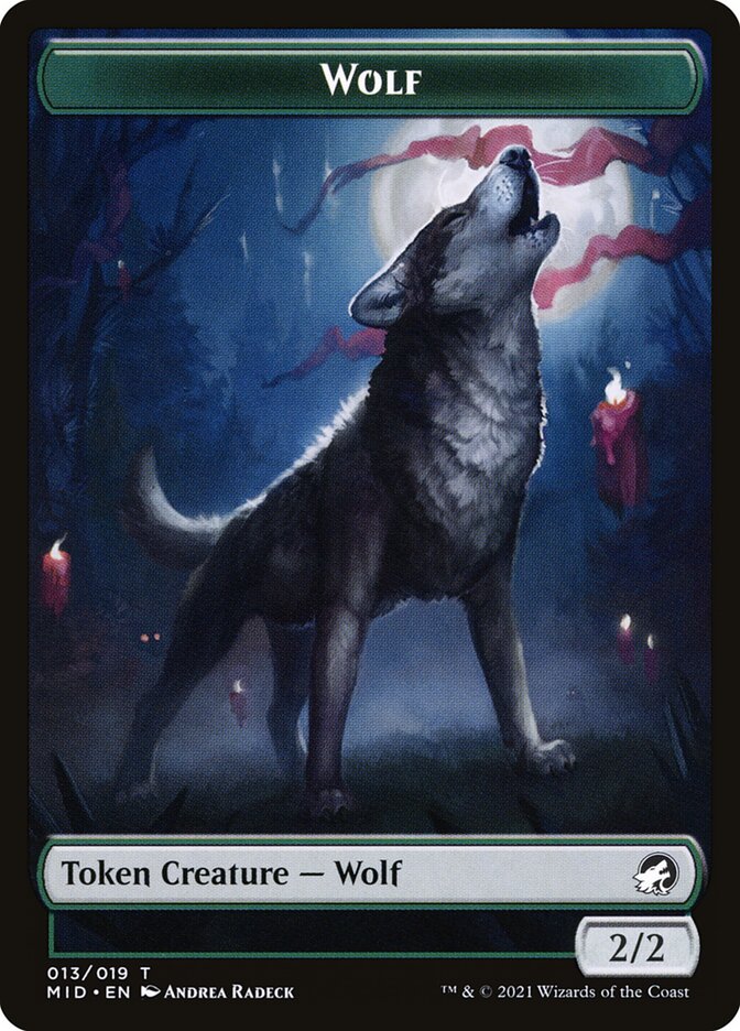 Wolf (013) // Clue (016) Double-sided Token [Challenger Decks 2022 Tokens] | Enigma On Main