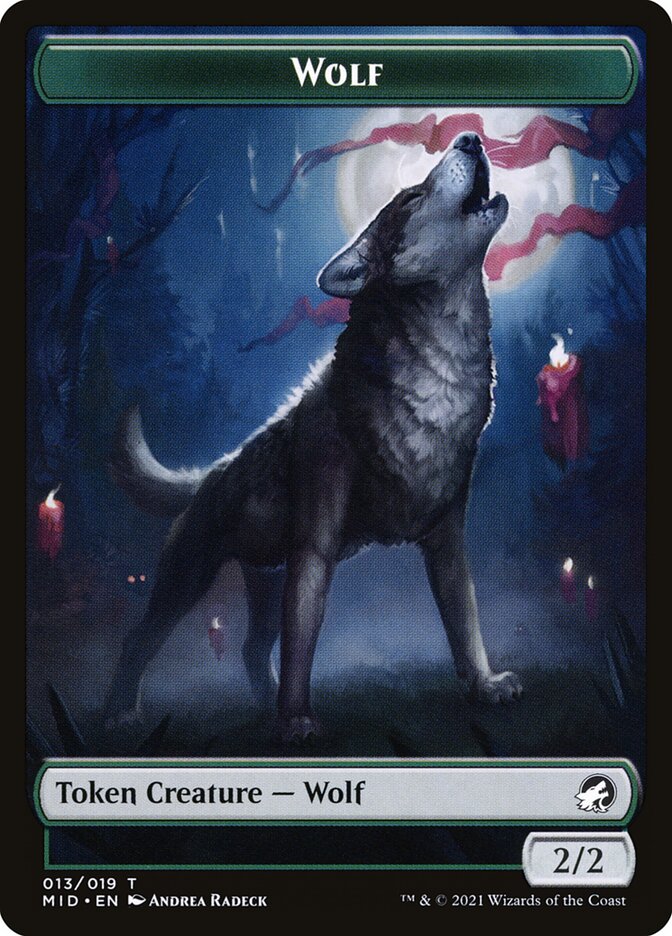 Wolf (013) // Treasure (015) Double-sided Token [Challenger Decks 2022 Tokens] | Enigma On Main