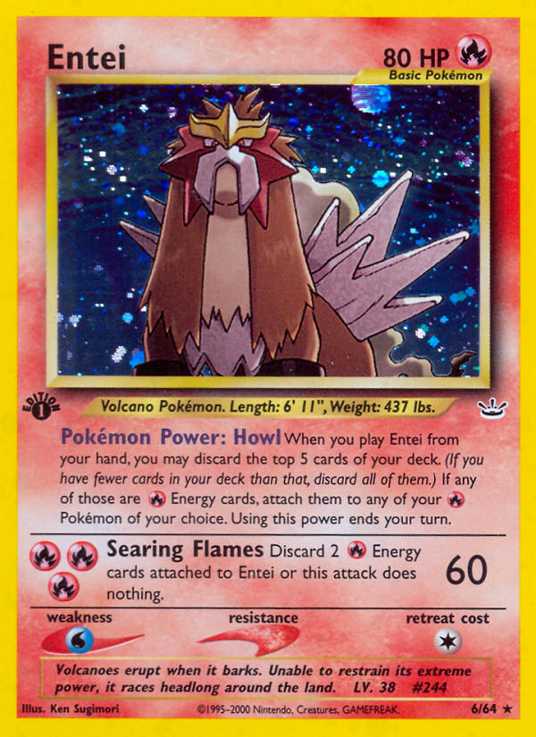 Entei (6/64) [Neo Revelation 1st Edition] | Enigma On Main