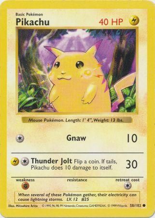 Pikachu (58/102) [Base Set Shadowless Unlimited] | Enigma On Main