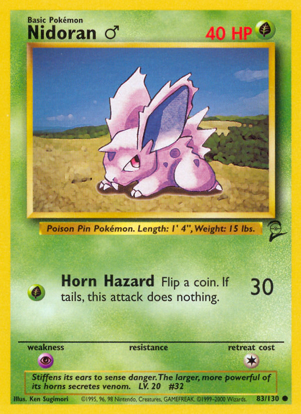 Nidoran (83/130) (Male) [Base Set 2] | Enigma On Main