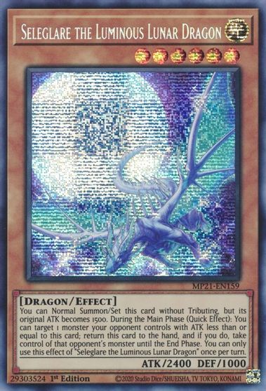 Seleglare the Luminous Lunar Dragon [MP21-EN159] Prismatic Secret Rare | Enigma On Main