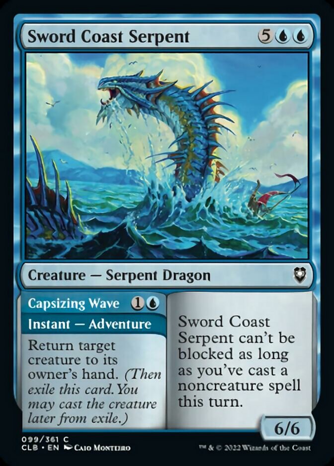 Sword Coast Serpent // Capsizing Wave [Commander Legends: Battle for Baldur's Gate] | Enigma On Main