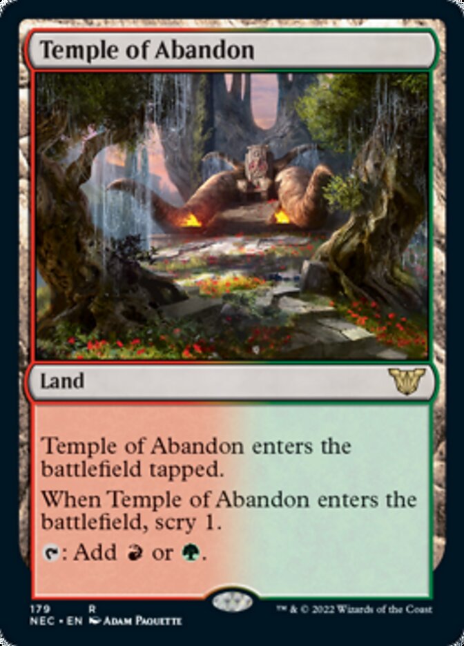 Temple of Abandon [Kamigawa: Neon Dynasty Commander] | Enigma On Main