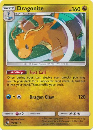 Dragonite (119/181) (Cosmos Holo) [Sun & Moon: Team Up] | Enigma On Main