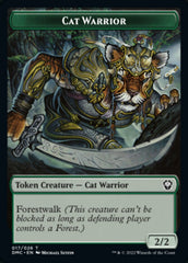 Saproling // Cat Warrior Double-sided Token [Dominaria United Tokens] | Enigma On Main