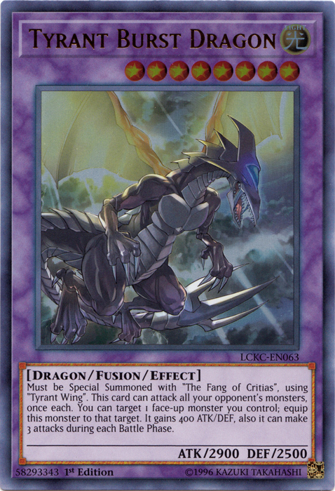 Tyrant Burst Dragon [LCKC-EN063] Ultra Rare | Enigma On Main