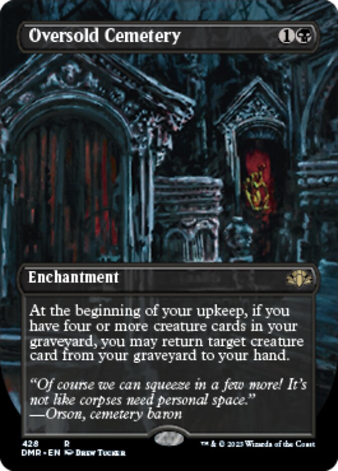 Oversold Cemetery (Borderless Alternate Art) [Dominaria Remastered] | Enigma On Main
