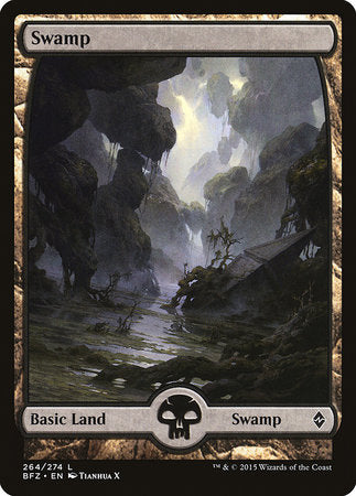 Swamp (264) - Full Art [Battle for Zendikar] | Enigma On Main