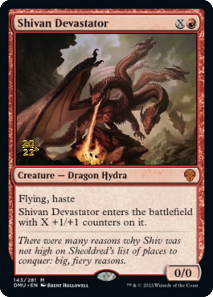 Shivan Devastator [Dominaria United Prerelease Promos] | Enigma On Main