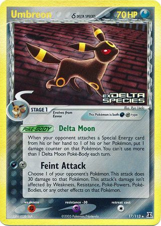 Umbreon (17/113) (Delta Species) (Stamped) [EX: Delta Species] | Enigma On Main