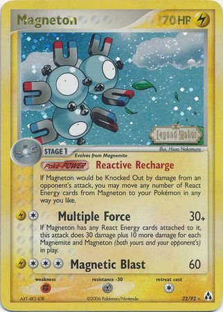 Magneton (22/92) (Stamped) [EX: Legend Maker] | Enigma On Main