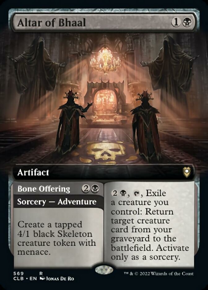 Altar of Bhaal // Bone Offering (Extended Art) [Commander Legends: Battle for Baldur's Gate] | Enigma On Main