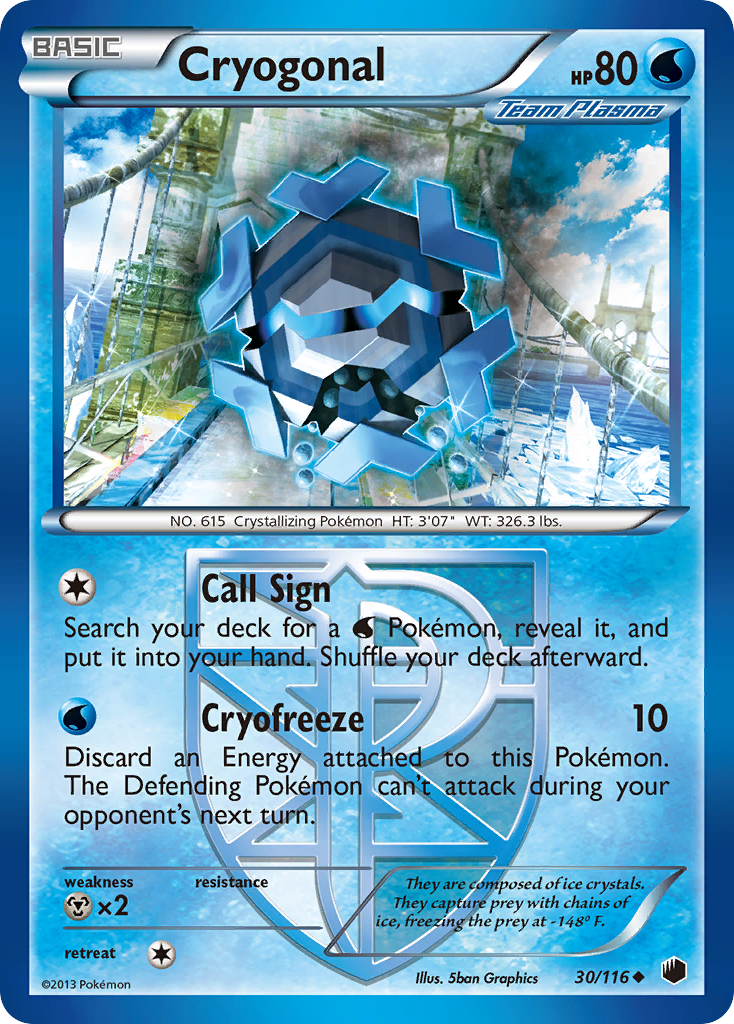 Cryogonal (30/116) [Black & White: Plasma Freeze] | Enigma On Main