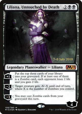 Liliana, Untouched by Death [Core Set 2019 Promos] | Enigma On Main