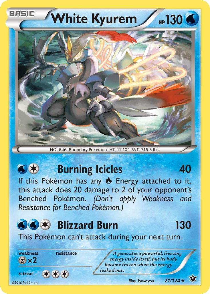 White Kyurem (21/124) (Theme Deck Exclusive) [XY: Fates Collide] | Enigma On Main