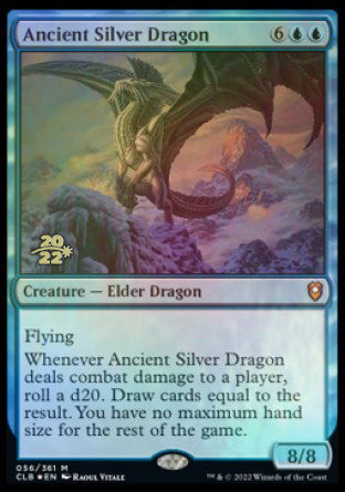 Ancient Silver Dragon [Commander Legends: Battle for Baldur's Gate Prerelease Promos] | Enigma On Main
