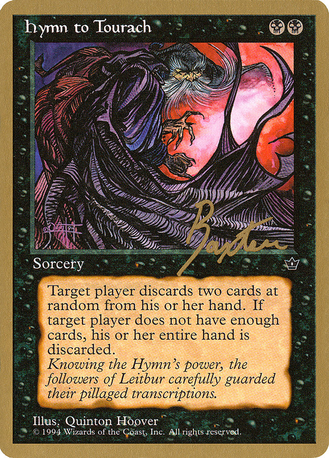 Hymn to Tourach (Cloak) (George Baxter) [Pro Tour Collector Set] | Enigma On Main