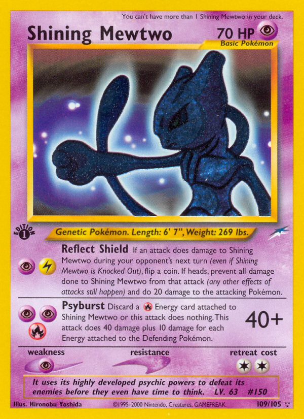 Shining Mewtwo (109/105) [Neo Destiny 1st Edition] | Enigma On Main