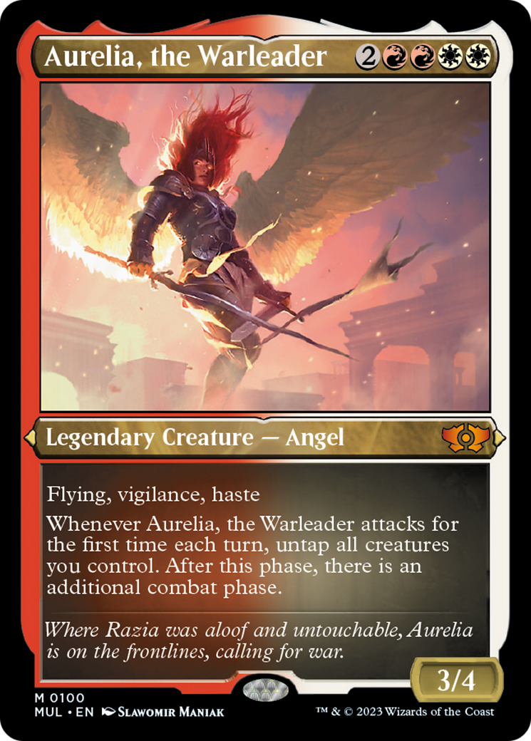 Aurelia, the Warleader (Foil Etched) [Multiverse Legends] | Enigma On Main