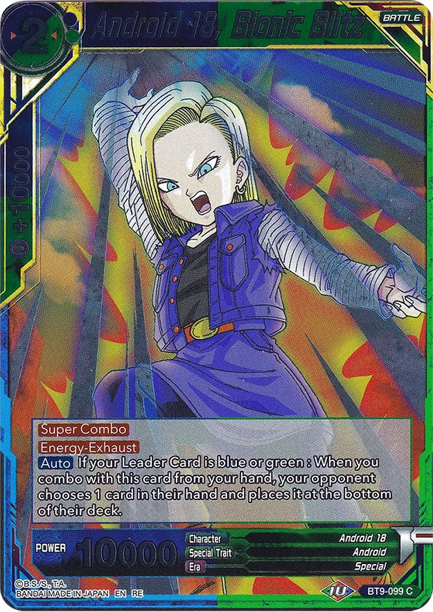 Android 18, Bionic Blitz (BT9-099) [Ultimate Deck 2022] | Enigma On Main