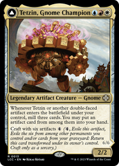 Tetzin, Gnome Champion // The Golden-Gear Colossus [The Lost Caverns of Ixalan Commander] | Enigma On Main