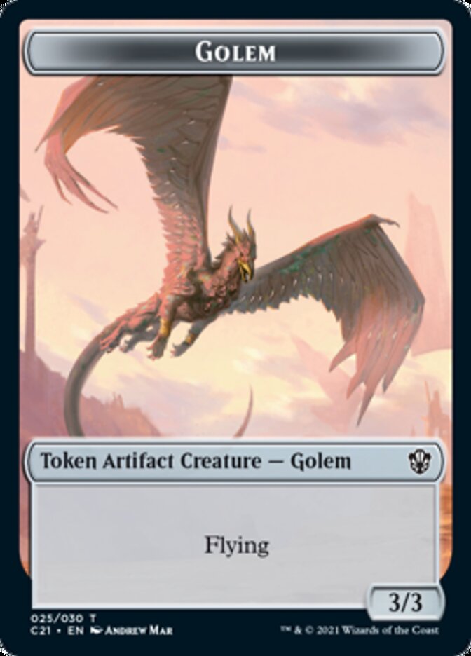 Golem (025) // Thopter Token [Commander 2021 Tokens] | Enigma On Main