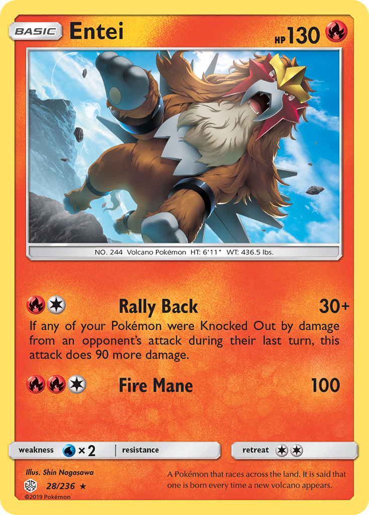 Entei (28/236) [Sun & Moon: Cosmic Eclipse] | Enigma On Main