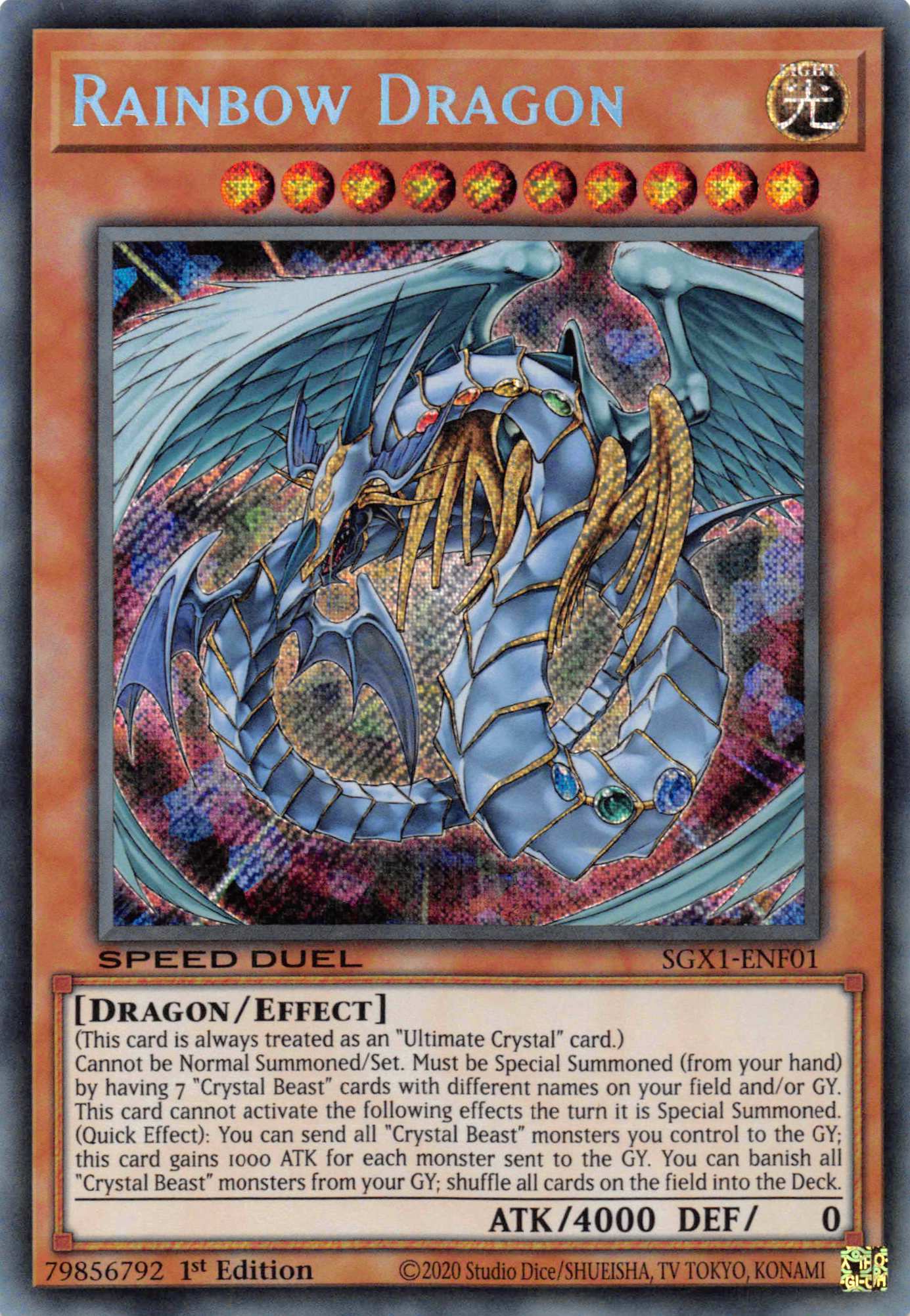 Rainbow Dragon [SGX1-ENF01] Secret Rare | Enigma On Main