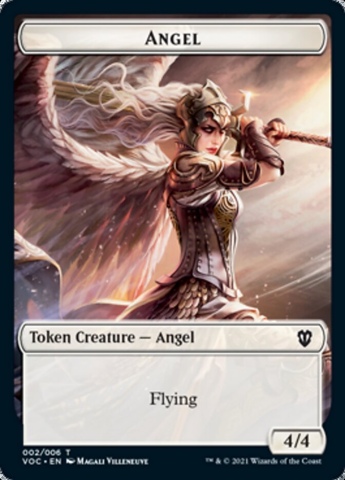 Angel // Clue Double-sided Token [Innistrad: Crimson Vow Commander Tokens] | Enigma On Main