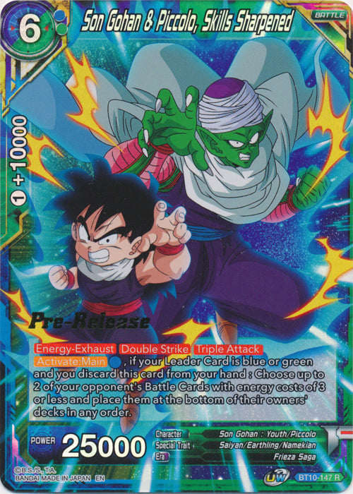 Son Gohan & Piccolo, Skills Sharpened (BT10-147) [Rise of the Unison Warrior Prerelease Promos] | Enigma On Main