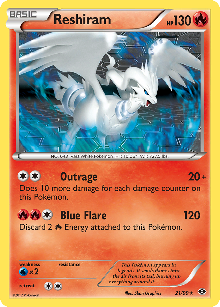 Reshiram (21/99) [Black & White: Next Destinies] | Enigma On Main