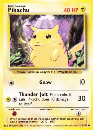 Pikachu (58/102) (Jumbo Card) [Base Set Unlimited] | Enigma On Main