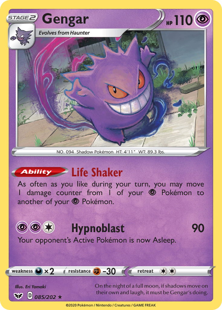 Gengar (085/202) [Sword & Shield: Base Set] | Enigma On Main