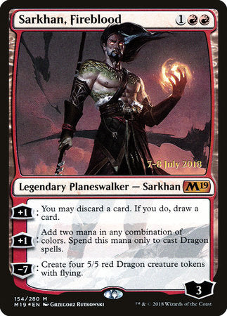 Sarkhan, Fireblood [Core Set 2019 Promos] | Enigma On Main