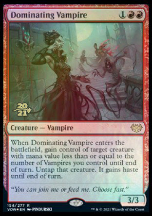 Dominating Vampire [Innistrad: Crimson Vow Prerelease Promos] | Enigma On Main