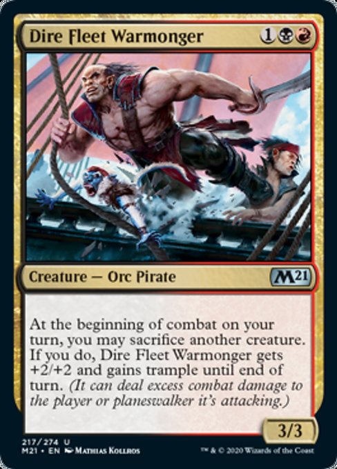 Dire Fleet Warmonger [Core Set 2021] | Enigma On Main