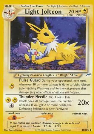 Light Jolteon (48/105) [Neo Destiny Unlimited] | Enigma On Main