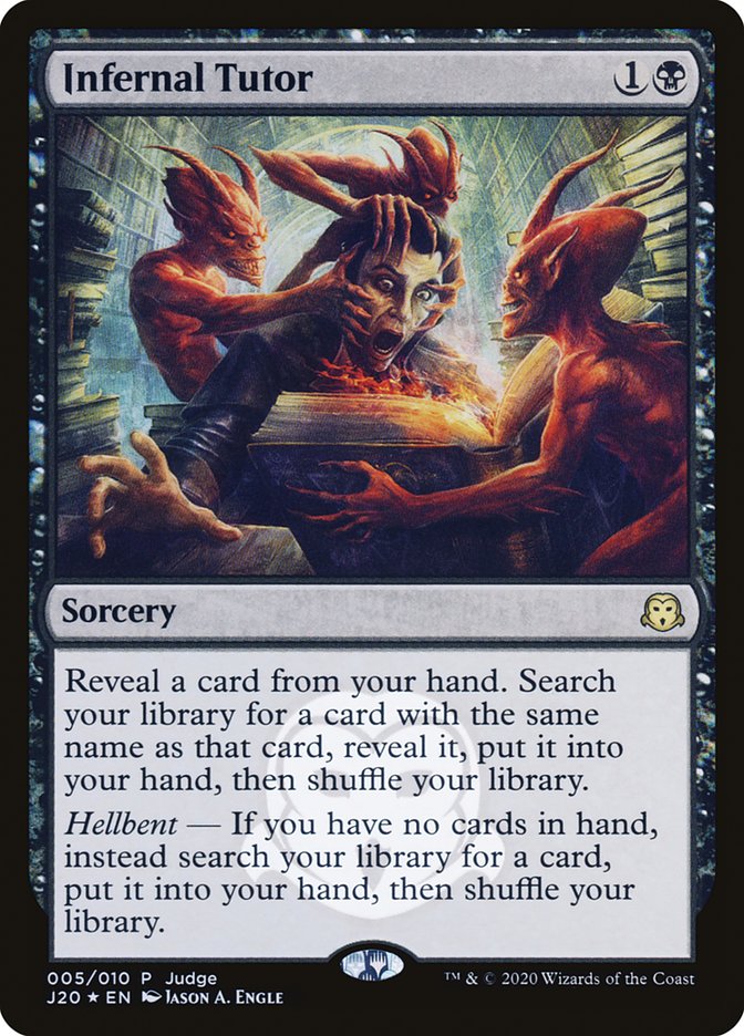 Infernal Tutor [Judge Gift Cards 2020] | Enigma On Main