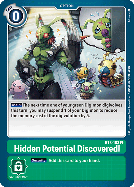 Hidden Potential Discovered! [BT3-103] [Release Special Booster Ver.1.5] | Enigma On Main